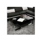 Table basse design PERLE, blanc, 120×70×42 cm