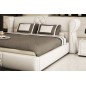 Lit design en cuir italien de luxe VEGAS, blanc, 180x200 Lit design en cuir italien de luxe VEGAS, blanc, 180x200