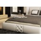 Lit design en cuir italien de luxe VEGAS, blanc, 160x200 Lit design en cuir italien de luxe VEGAS, blanc, 160x200