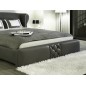 Lit design en cuir italien de luxe VEGAS, gris foncé, 160x200 Lit design en cuir italien de luxe VEGAS, gris foncé, 160x200