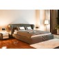 Lit design en cuir italien de luxe VEGAS, chocolat, 180x200 Lit design en cuir italien de luxe VEGAS, chocolat, 180x200