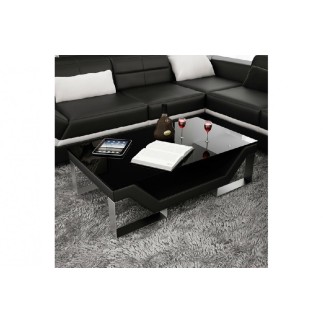 Table basse design PERLE, noir, 120×70×42 cm