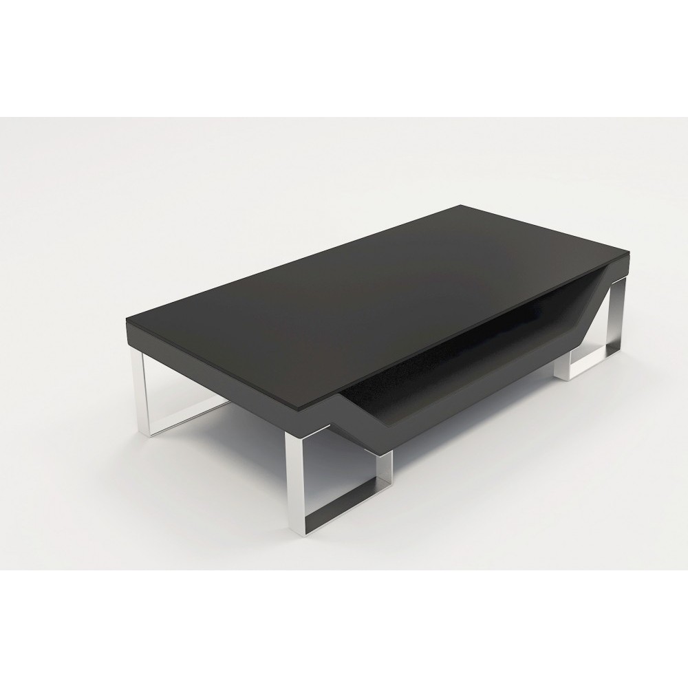 Table basse design PERLE, gris foncé, 120×70×42 cm