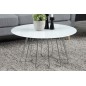 Table basse design, plateau de verre blanc, hauteur réglable, CASINI
