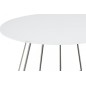 Table basse design, plateau de verre blanc, hauteur réglable, CASINI