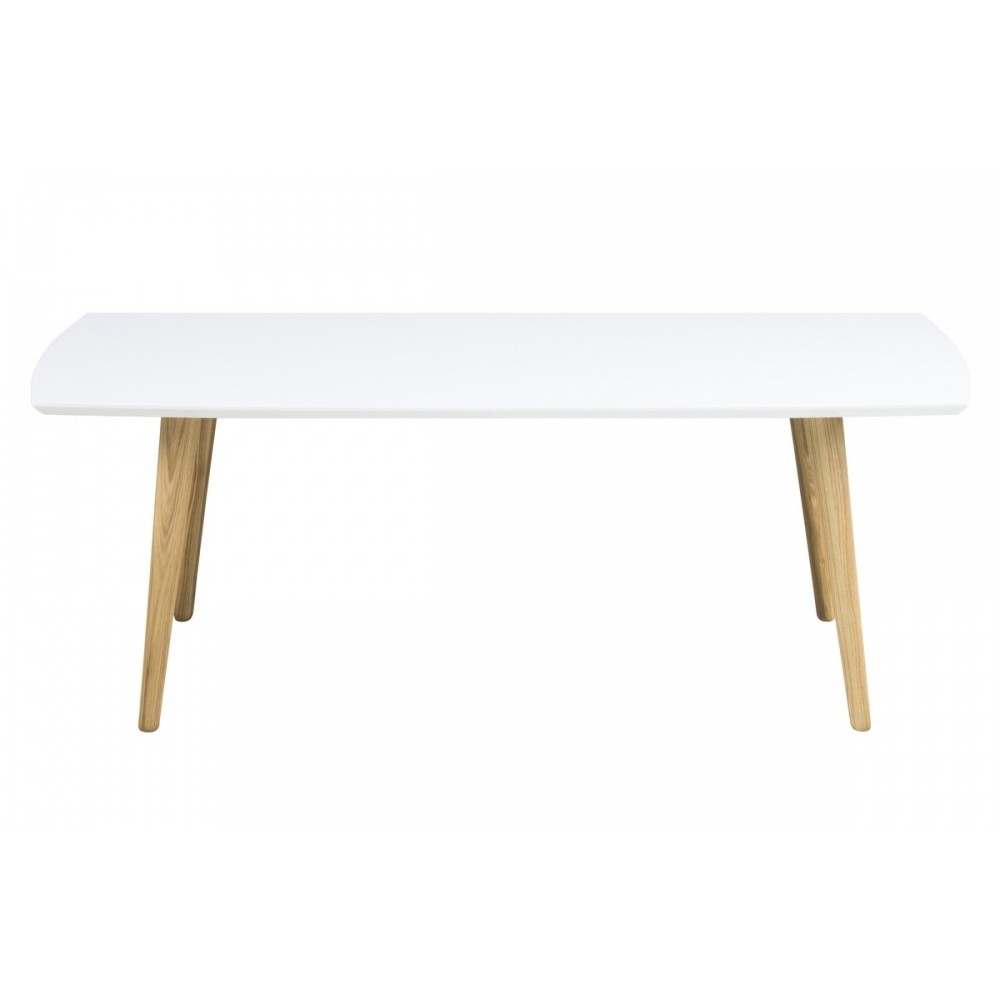 Table basse très tendance design en bois, ELSA, Blanc