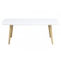 Table basse très tendance design en bois, ELSA, Blanc
