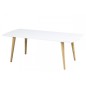 Table basse très tendance design en bois, ELSA, Blanc