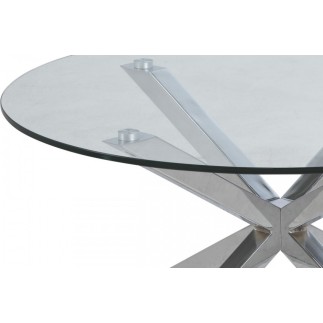 Table basse design en verre et métal, HOLIDA