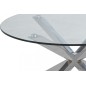 Table basse design en verre et métal, HOLIDA