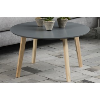 Table basse tendance en bois laqué gris foncé, MONA
