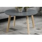 Table basse tendance en bois laqué gris foncé, MONA