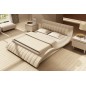 Lit design en cuir italien de luxe BELIA, blanc, 140x190