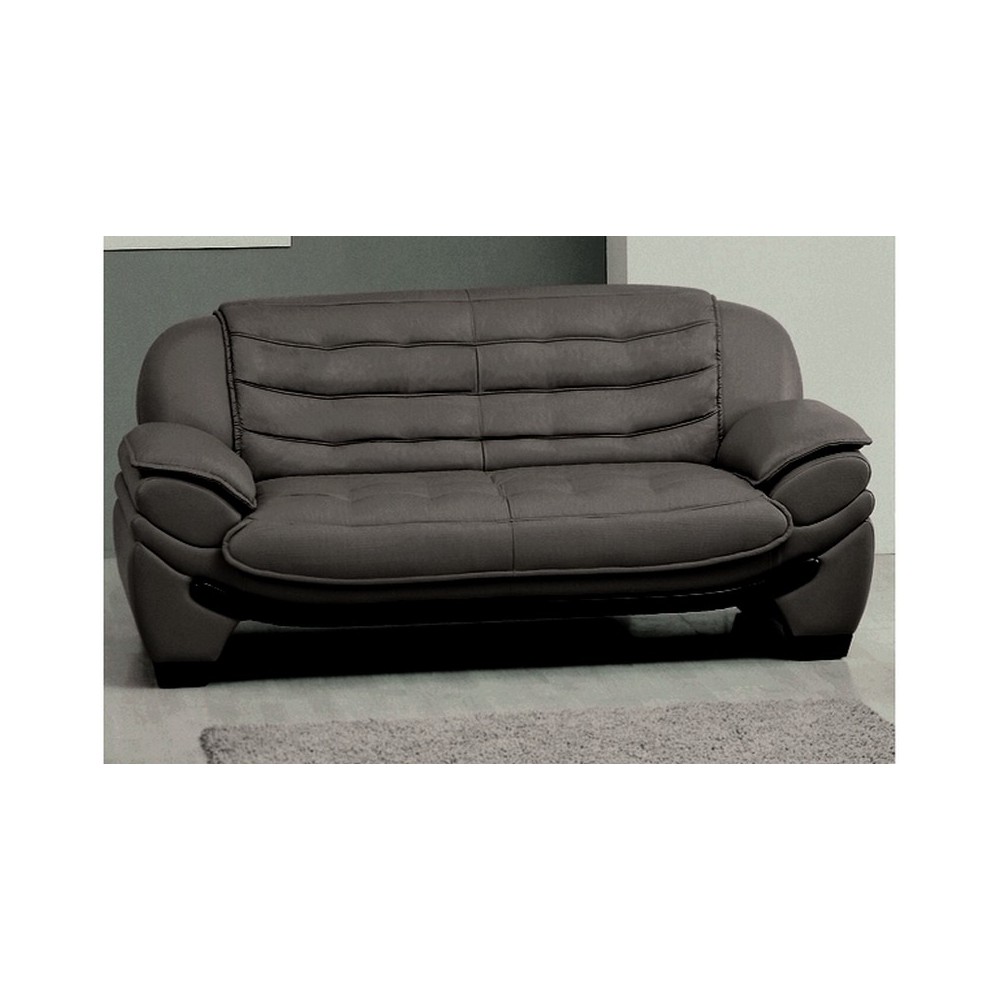 Ensemble composé d'un canapé 3 places et d'un canapé 2 places cuir Prestige luxe haut de gamme italien vachette Vénésetti, NOIR