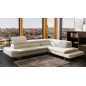 Canapé d'angle en cuir italien 5/6 places Grand CITY, blanc, angle droit Canapé d'angle en cuir italien 5/6 places Grand CITY, blanc, angle droit