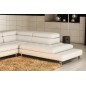 Canapé d'angle en cuir italien 5/6 places Grand CITY, blanc, angle droit Canapé d'angle en cuir italien 5/6 places Grand CITY, blanc, angle droit