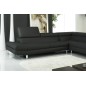 Canapé d'angle en cuir italien 5/6 places Grand CITY, noir, angle droit Canapé d'angle en cuir italien 5/6 places Grand CITY, noir, angle droit