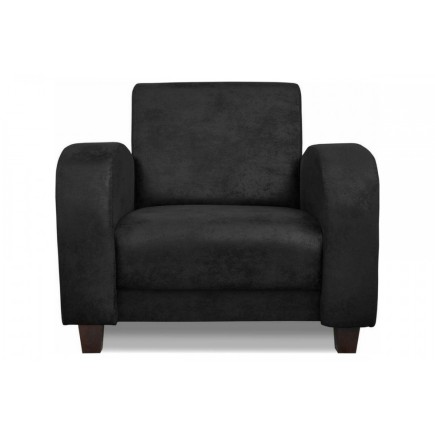 Ensemble de 2 superbes fauteuils en tissu de qualité MAGDA, noir