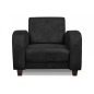 Ensemble de 2 superbes fauteuils en tissu de qualité MAGDA, noir