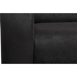 Ensemble de 2 superbes fauteuils en tissu de qualité MAGDA, noir