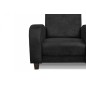 Ensemble de 2 superbes fauteuils en tissu de qualité MAGDA, noir