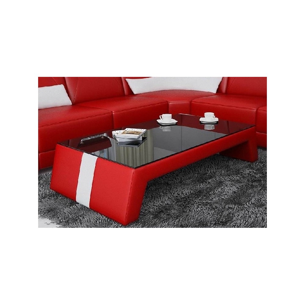 Table basse design SIARA, rouge