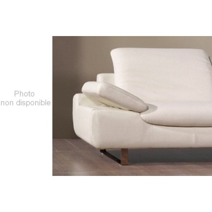Fauteuil une place en cuir supérieur luxe haut de gamme italien TORINO, blanc