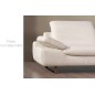 Fauteuil une place en cuir supérieur luxe haut de gamme italien TORINO, blanc