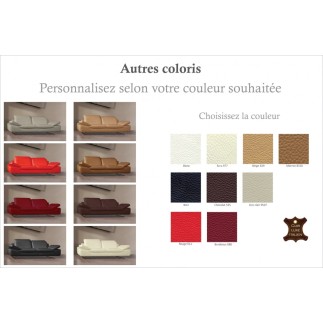 Canapé 3 places en cuir supérieur luxe haut de gamme italien TORINO, personnalisé