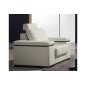 Fauteuil une place en cuir italien MAISON BLANCHE, blanc