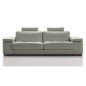 Canapé 3 places en cuir italien MAISON BLANCHE, gris clair Canapé 3 places en cuir italien MAISON BLANCHE, gris clair
