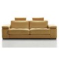 Canapé 2 places en cuir italien MAISON BLANCHE, beige Canapé 2 places en cuir italien MAISON BLANCHE, beige