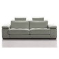 Canapé 2 places en cuir italien MAISON BLANCHE, gris clair Canapé 2 places en cuir italien MAISON BLANCHE, gris clair