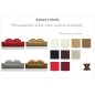 Canapé 2 places en cuir italien MAISON BLANCHE, couleur personnalisée Canapé 2 places en cuir italien MAISON BLANCHE, couleur personnalisée