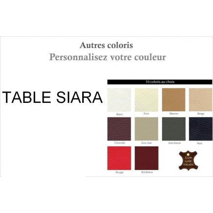 Table basse design SIARA, couleurs personnalisées