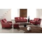 Ensemble AMSTERDAM 3 places et 2 places et fauteuil en 100 % TOUT cuir prestige luxe italien Gris foncé , livraison sous 7 jours