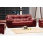Canapé CAMBRIDGE 3 places en 100% Tout cuir haut de gamme italien, Bordeaux, en STOCK LIVRAISON SOUS 7 JOURS
