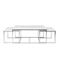 Ensemble de 3 tables basses contemporaines COSTA, Blanc
