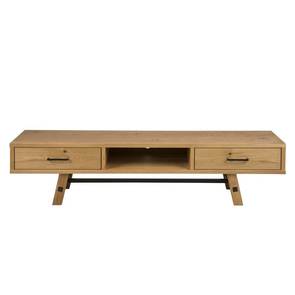 Meuble TV contemporain en bois massif, STERN
