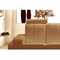 Canapé 2 places en cuir italien ROSSO, beige