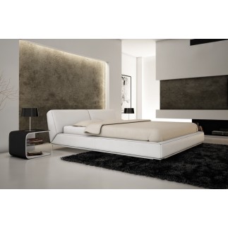Lit design en cuir italien de luxe LETTO, noir