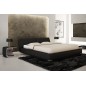 Lit design en cuir italien de luxe LETTO, noir, 160x200