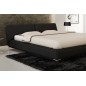 Lit design en cuir italien de luxe LETTO, noir, 160x200