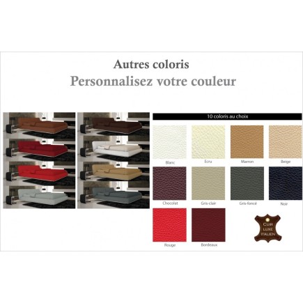 Lit design en cuir italien de luxe LETTO, couleur personnalisée