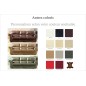 Canapé ELYSEES 3 places en cuir italien vachette, Vénésetti, couleur personnalisée