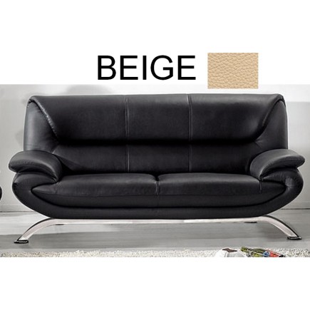 Canapé 3 places PASSY en cuir haut de gamme italien vachette Vénésetti. Tout cuir supérieur luxe . Canapé 3 places Beige 0325 -