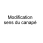 Complément de paiement pour échange de canapé. Modification du sens de l'angle souhaité par la cliente. Frais de reprise du cana