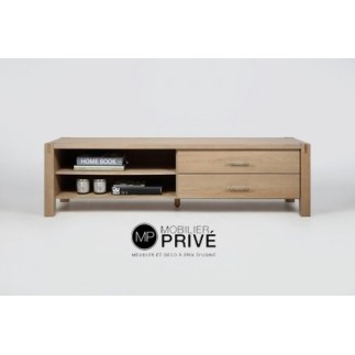 Meuble TV design en chêne, CORAL