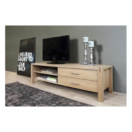 Meuble TV design en chêne, CORAL