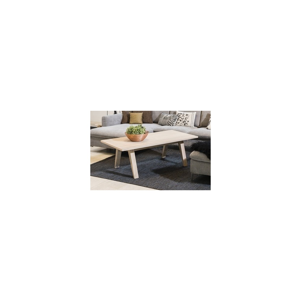 Table basse contemporaine, en bois massif, CINA, chêne